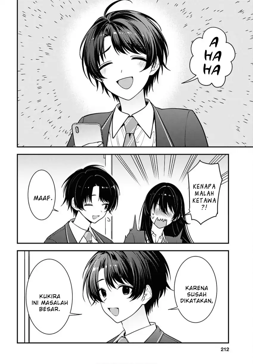 Tonari no Seki no Yankee Shimizu-san ga Kami o Kuroku Sometekita chapter 17 halaman 14