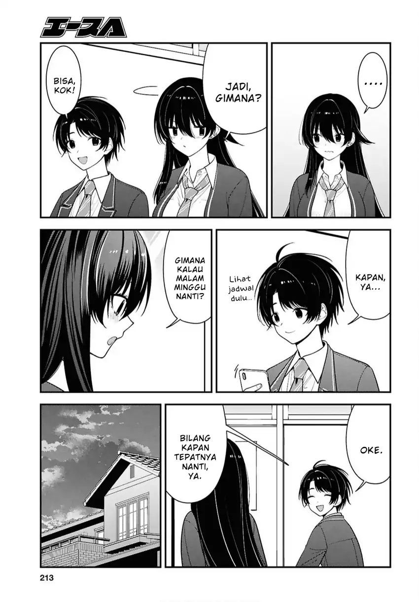Tonari no Seki no Yankee Shimizu-san ga Kami o Kuroku Sometekita chapter 17 halaman 15